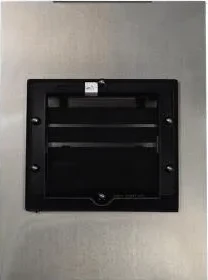 Outside of the exhaust adapter plate with the port installed