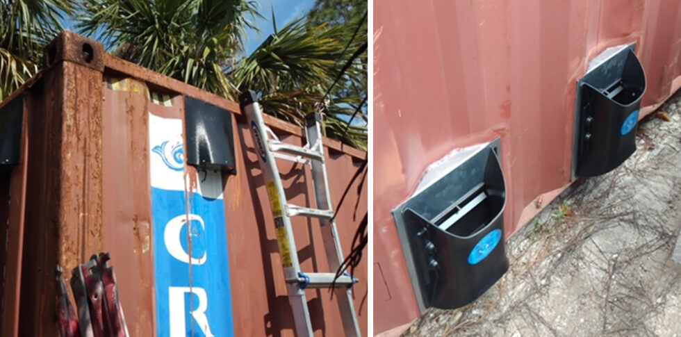 Shipping Container Roof Vent Adapter - 8" Universal Fit For Turbine Vents & Caps