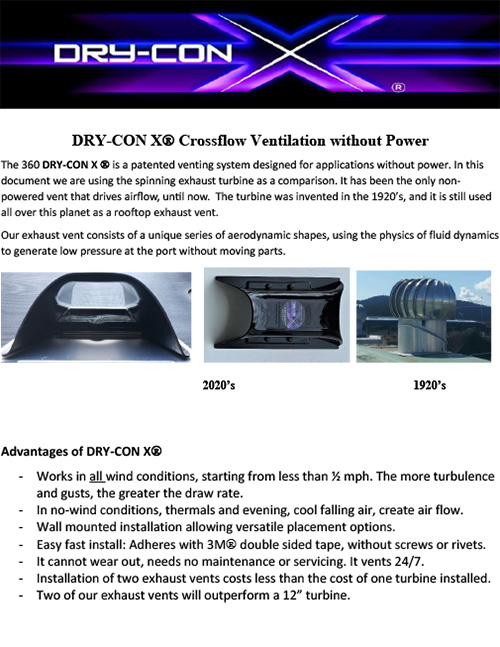DRY-CON X Turbine Comparison Data sheet